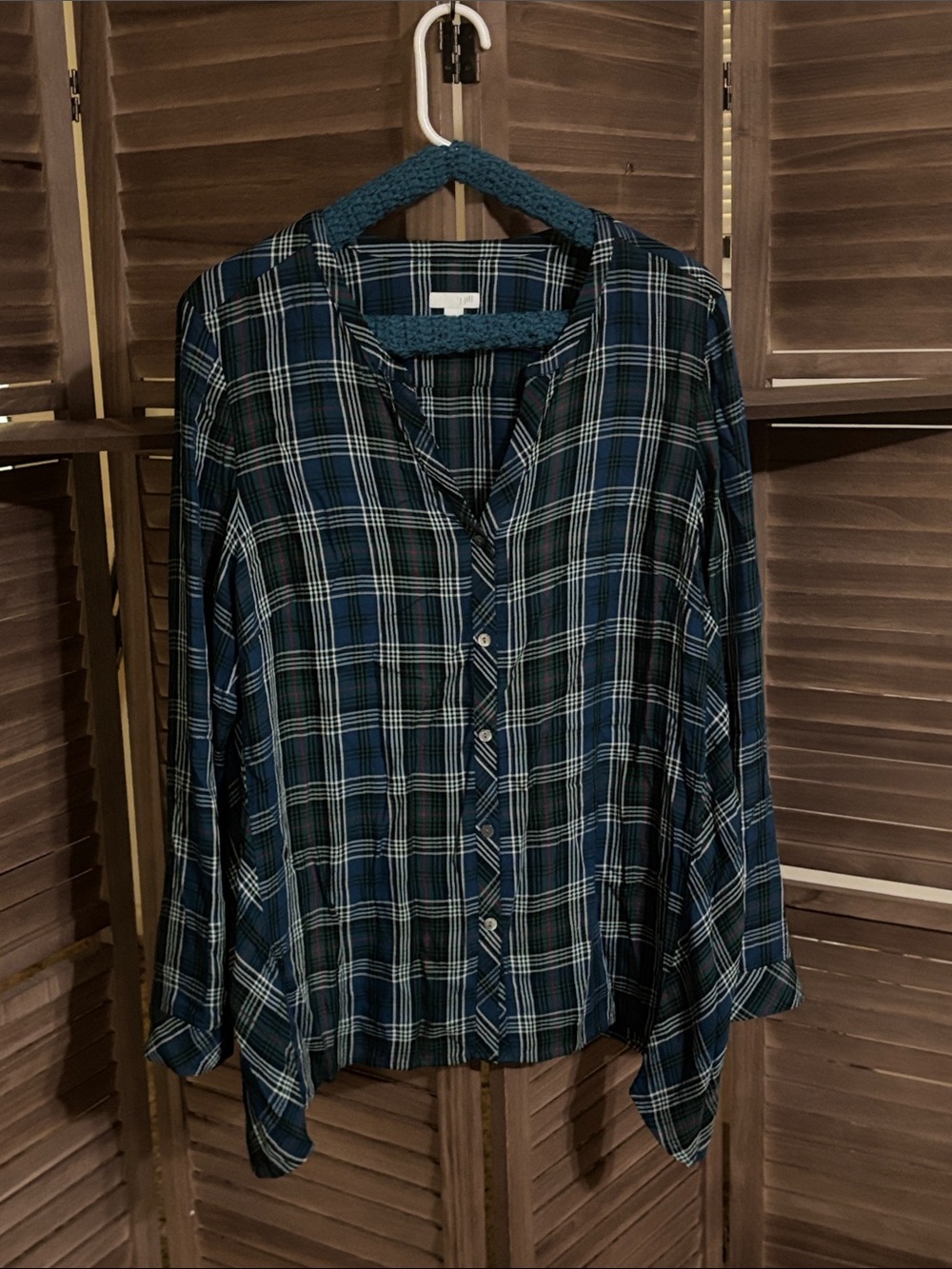 Blue and Green Plaid Tunic